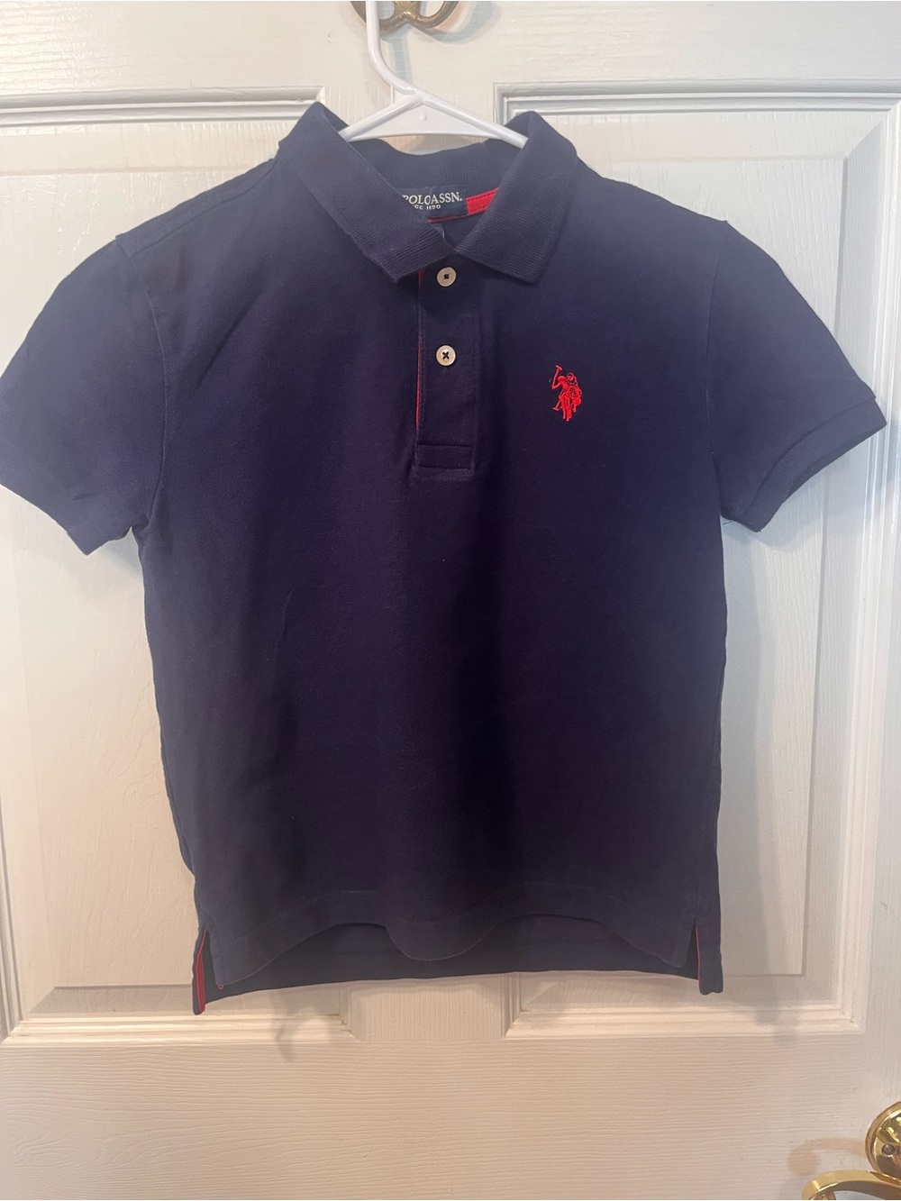 U.S. Polo Assn. Boys Navy Polo with Red Pony Logo